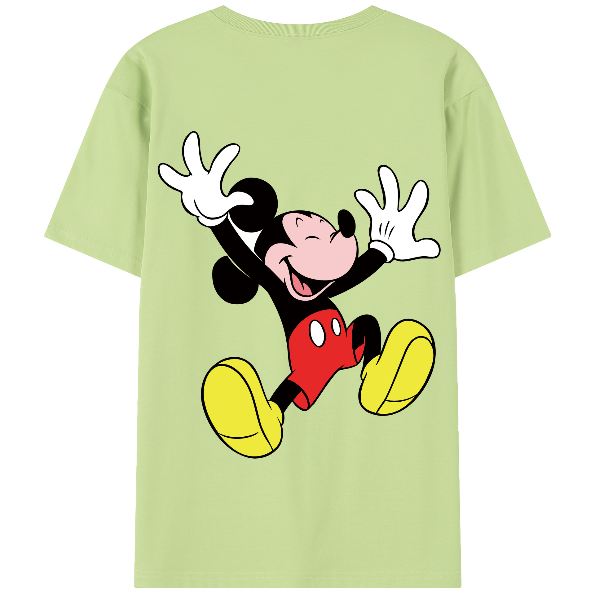 （画像用） ミッキーマウス Mickey Mouse 綿100％半袖Tシャツ（背面プリント）